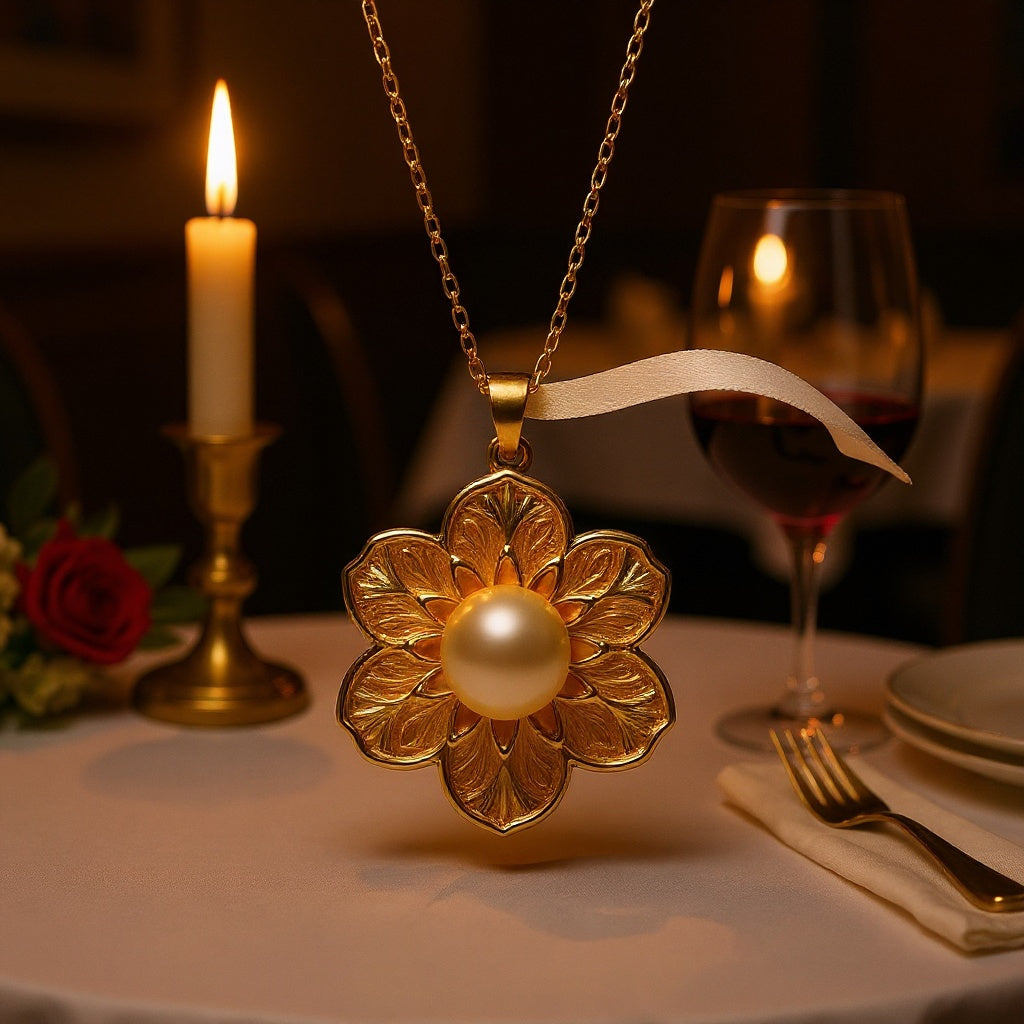 Luxe Aura Pendant Necklaces - Blooming Elegance